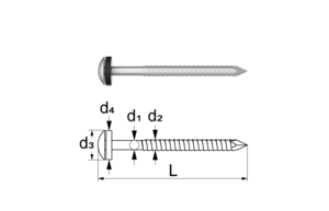 Aluminium groove shank nails