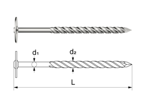 Dickopp-Schraubnägel