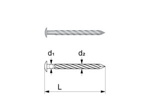 Aluminium-Schraubnägeln